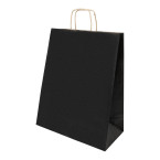 Papbag L zwart  papieren...