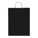 Papbag L zwart  papieren geschenktas, groot 