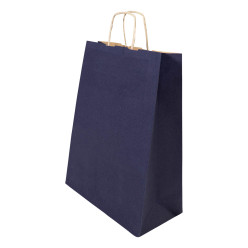 Papbag L bleu foncé  Sac cadeau en papier, grand format 