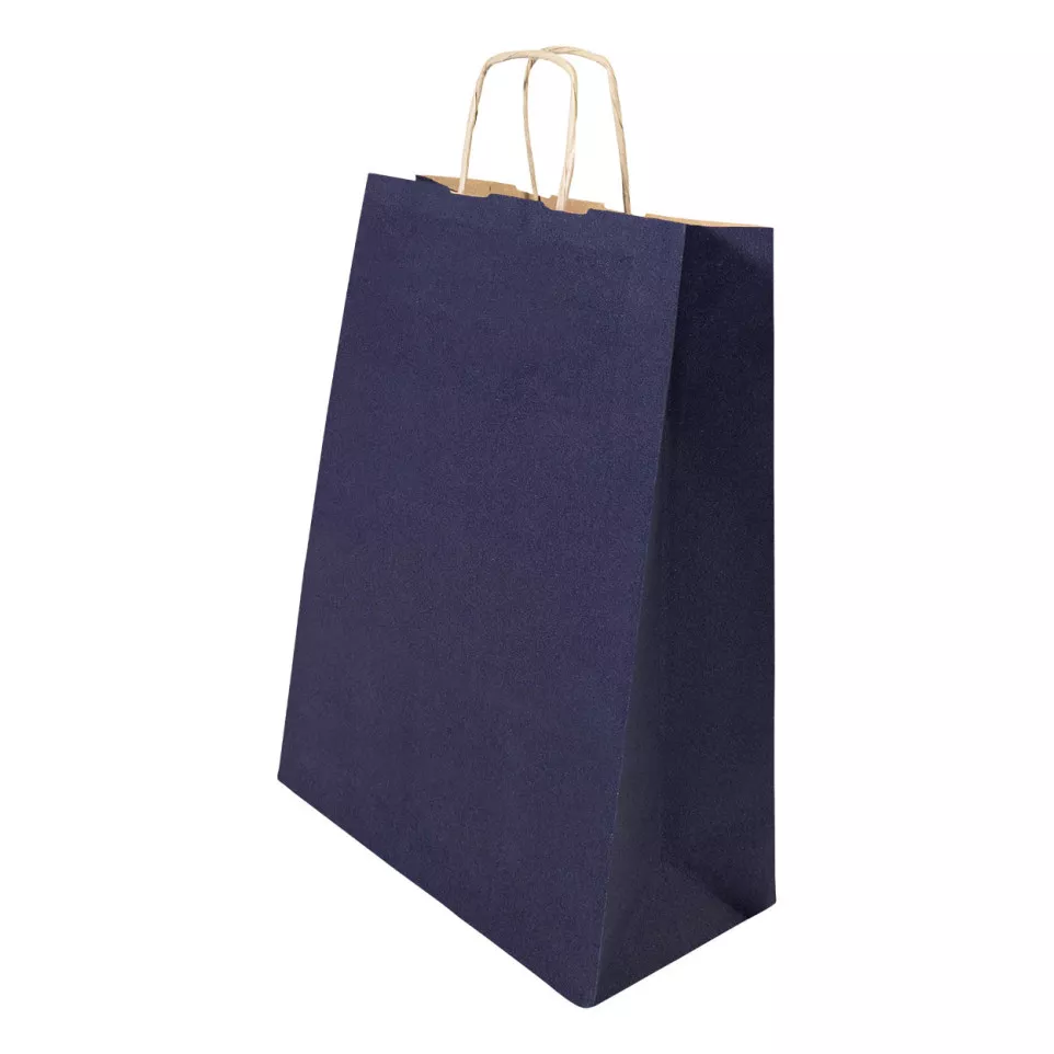 Papbag L bleu foncé  Sac cadeau en...