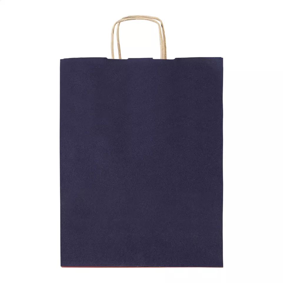 Papbag L donker blauw  papieren...