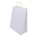 Papbag L wit  papieren geschenktas, groot 