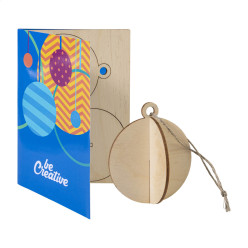 FestiCard natural  Christmas card, ball 