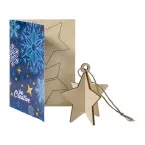 FestiCard natural  Christmas card, star 