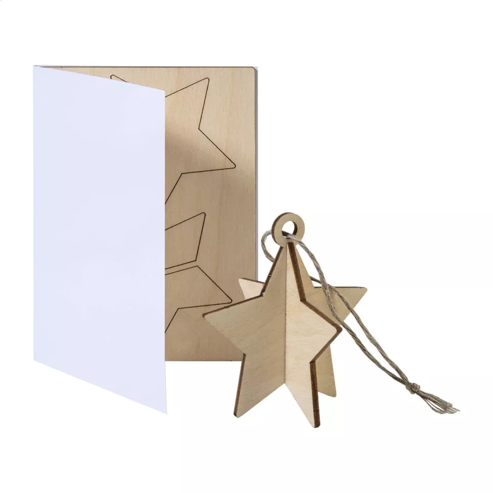 FestiCard natural  Christmas card, star 