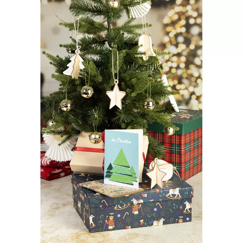 FestiCard natural  Christmas card, star 