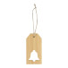 BamTag naturelle  étiquette cadeau en bambou, clochette 