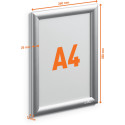 Durable Outdoor Aluminium Poster Frame Waterproof Silver A4
