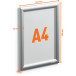 Durable Outdoor Aluminium Poster Frame Waterproof Silver A4