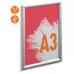 Durable Outdoor Aluminium Poster Frame Silver Weatherproof A3