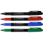 Q-CONNECT CD DVD Marker Fine Tip Assorted Colours Pack of 4