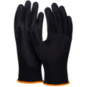 DONAU SAFETY gants de protection PU, noir, S, taille 7