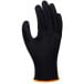 DONAU SAFETY gants de protection PU, noir, S, taille 7
