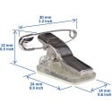 Europel Adhesive Badge Clip with Clamp 23 x 13 mm Pack of 50