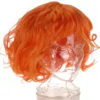 Perruque orange, carré ondulé