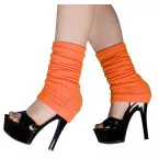 Orange jambières, une paire