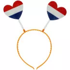 Orange diadème, coeurs dansant en rouge-blanc-bleu