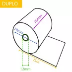 2-Ply Roll Width 76mm Diameter 70mm Core 12mm Length 25m White Yellow