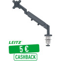 Leitz Ergo ruimtebesparende monitorarm, enkel, grijs