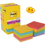 Post-it Super Sticky Notes Carnival and Playful 76x76mm 90 Sheets Pack of 8 Plus 3 Free