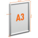 Durable Outdoor Aluminium Poster Frame Silver Weatherproof A3