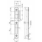 Gache centrale plate pour serrure Secury MR2 / pce