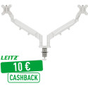 Leitz Ergo bras d'écran à faible encombrement, double, gris clair