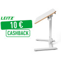 Leitz Ergo inklapbaar Zit/Sta bureau, ft blad 65 x 46 cm, manueel, op voet