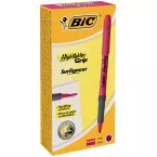 Bic surligneur Highlighter Grip, rose, boîte de 12 pièces