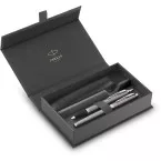 Parker IM vulpen en balpen, duoset, giftbox en etui, zilver