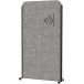 MAULcocoon partition wall, size 100x180 cm, grey, anthracite frame, mobile