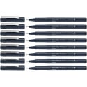 Schneider fineliner Pictus, etui van 8 stuks, zwart