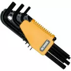 Set van 9 inbussleutels 1,5/10mm op plastic houder / pce