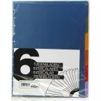 Atoma A4 Index Dividers, Polypropylene, 2 Pockets, Set of 6, Assorted Colors