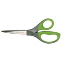 Q-Connect Premium Ergonomic Scissors 210mm Stainless Steel Grey/Green Blister Pack of 1