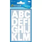 Avery Dennison Weatherproof Large Letter and Number Labels A-Z 2 Sheets White