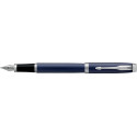 Parker IM Fountain Pen Medium Blue Chrome Trim