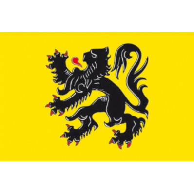 Autocollant sticker ovale oval drapeau code pays Belgique flamand flandres