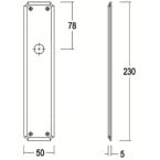 Blinde plaat n°86 messing...