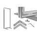 Freestanding double-sided textile frame (without image)
