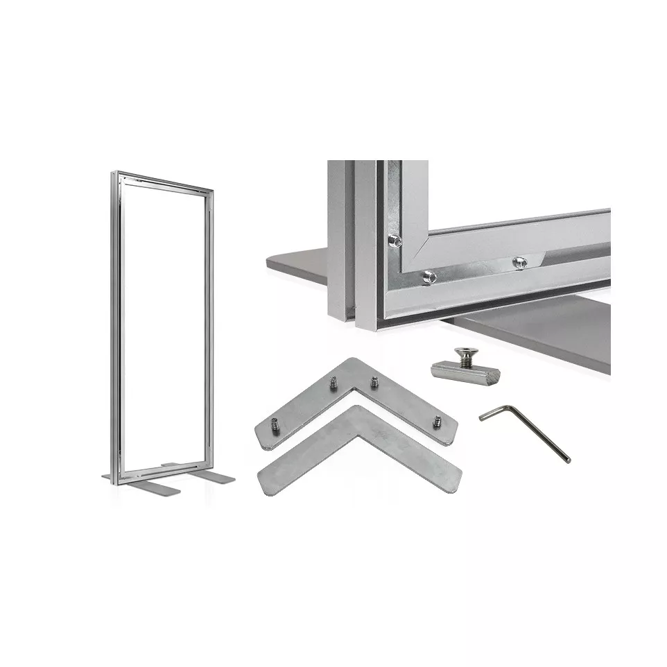 Freestanding double-sided textile...
