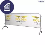 Banner 2-zijdig hek 250 cm