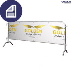 Banner 2-zijdig hek 250 cm