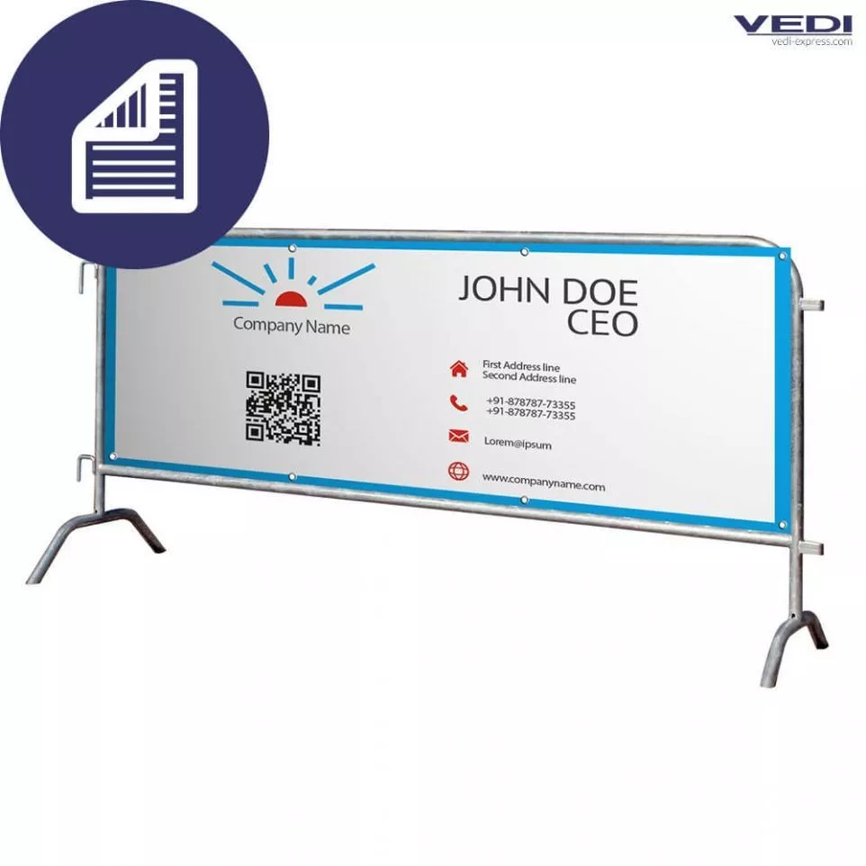 Banner 2-zijdig hek 200cm