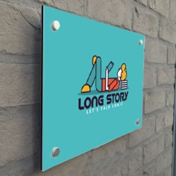 Signage with fixings