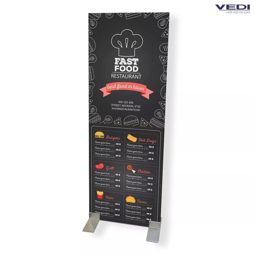 Signboard with feet