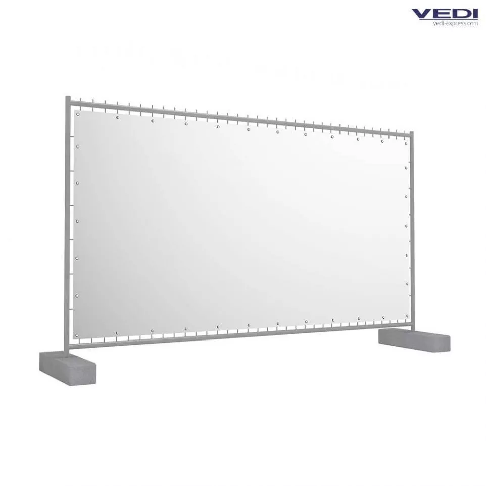 Bâche blanche pour barrière Heras