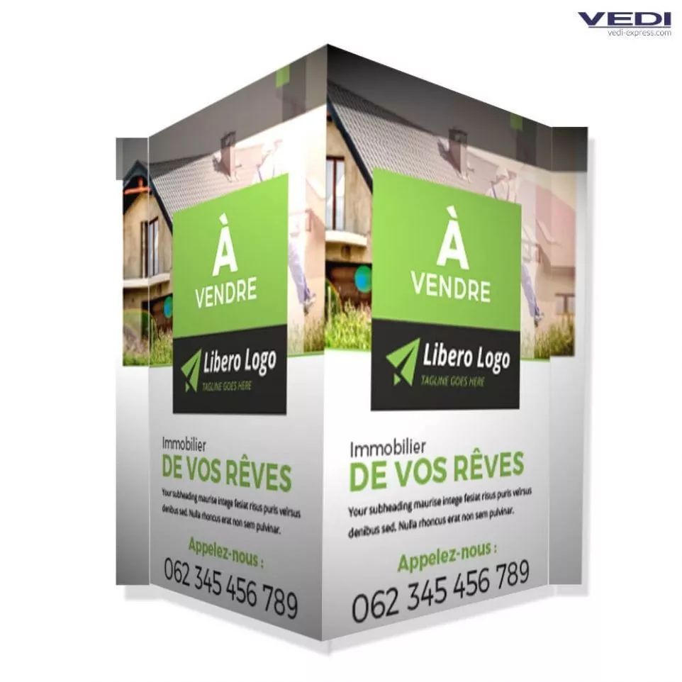 Panneaux immobilier en V