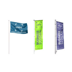 Flagpoles placed by us