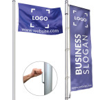 Flagpole with crank handle